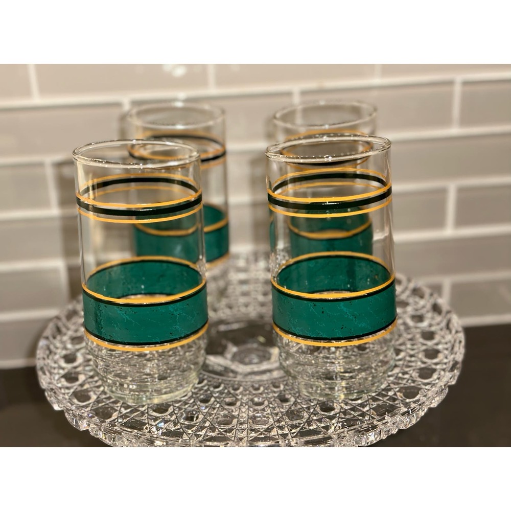 Set of 4 Vintage MCM 5.5” Juice Glassware Set
